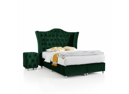 Dormitorio Cama Mesitas de noche Conjunto completo Diseño Mobiliario de lujo