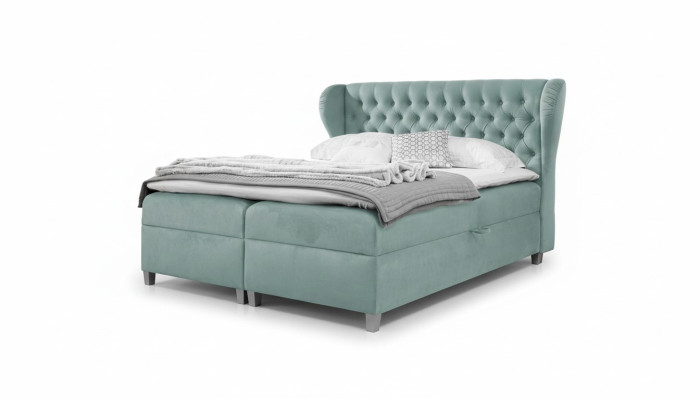 Habitación moderna Cama Chesterfield Muebles tapizados de madera diseño.
