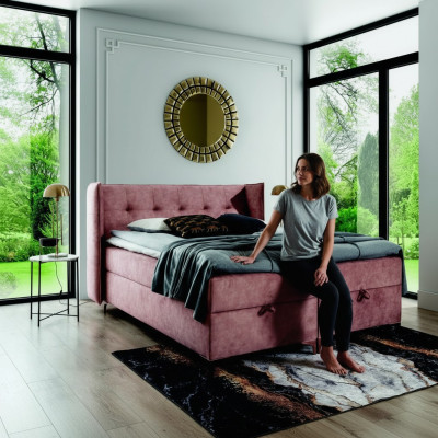 Dormitorio Muebles Cama Boxspring Cama 160x200 cm Diseño Moderno Decoración
