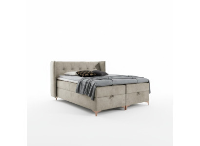 Dormitorio amueblado Cama tapizada Cama de lujo Boxspring Cama doble Muebles de diseño