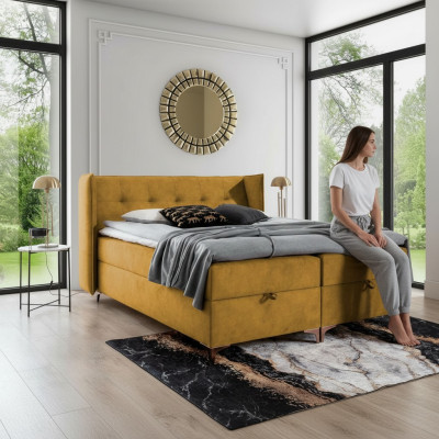 Cama de 160x200 cm diseño de lujo Muebles de dormitorio Cama doble Boxspring Nuevo