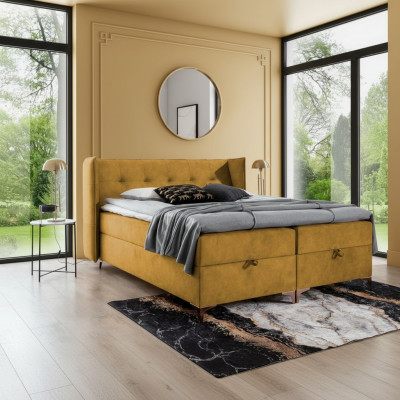 Cama de 160x200 cm diseño de lujo Muebles de dormitorio Cama doble Boxspring Nuevo