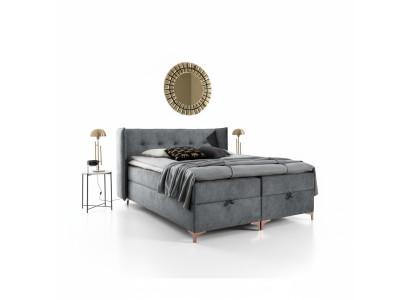 Cama Boxspring 160x200cm Muebles tapizados Cama de lujo Dormitorio Estilo moderno