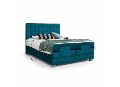 Dormitorio Cama Cama tapizada Moderna Azul Cama doble Diseño Textil Lujo