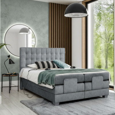 Cama moderna gris cama doble 160x200cm diseño de dormitorio moderno mobiliario moderno.