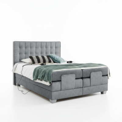 Cama moderna gris cama doble 160x200cm diseño de dormitorio moderno mobiliario moderno.