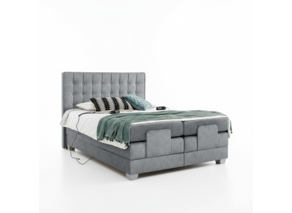 Cama moderna gris cama doble 160x200cm diseño de dormitorio moderno mobiliario moderno.