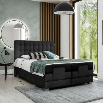 Cama con somier tapizado Muebles tapizados Cama de lujo Dormitorio Diseño moderno Nuevo