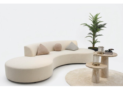 Diseño de sala de estar Conjunto de sofá de cuatro plazas con 2 mesas de centro Muebles de lujo