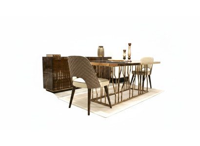Diseño de silla de tela de lujo, mobiliario moderno para el comedor.