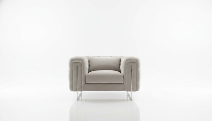 Sillón moderno sala de estar Chesterfield muebles tapizado decoración textil