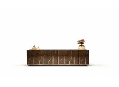 Muebles de sala de estar, aparador de lujo, diseño moderno, cómoda de madera, decoración.