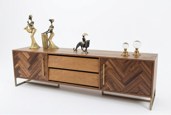 Soporte de TV Braun RTV Sideboard Muebles de salón Moderno Lujo Nuevo