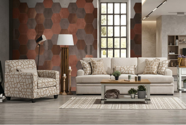 Mobiliario de sala de estar conjunto de sofás de 2 piezas sofá de tres plazas moderno diseño de sillón
