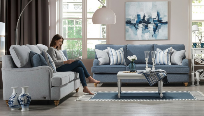 Sofá de tres plazas 2x sala de estar Muebles de lujo Diseño moderno Decoración