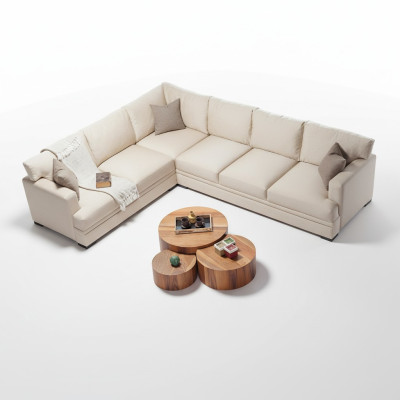 Sofá de esquina de diseño para sala de estar, muebles de lujo, sofá en forma de L, moderno, decoración.