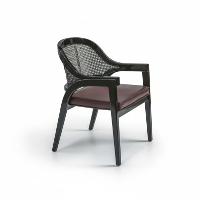 Silla de madera negra diseño comedor silla con reposabrazos mobiliario nuevo