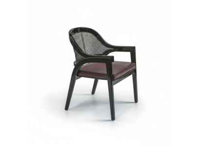 Silla de madera negra diseño comedor silla con reposabrazos mobiliario nuevo
