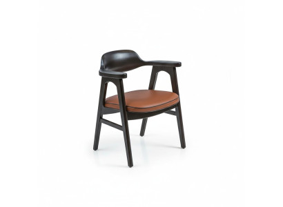 Silla de comedor con reposabrazos en negro silla de madera innovadora diseño de muebles asiento.