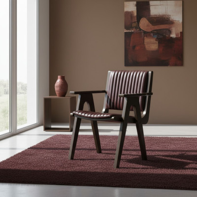 Mueble de comedor silla de diseño con reposabrazos silla de madera asiento tapizado nuevo