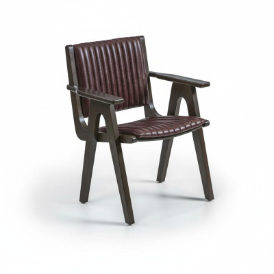 Mueble de comedor silla de diseño con reposabrazos silla de madera asiento tapizado nuevo