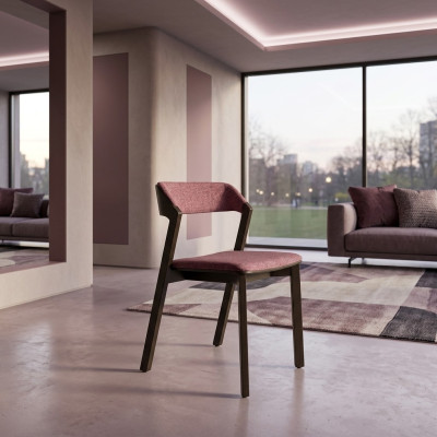 Silla marrón moderna de comedor de lujo diseño de muebles tapizados nuevos