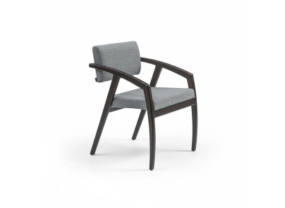 Silla con reposabrazos Asiento acolchado Comedor Madera Diseño Lujo Estilo Nuevo