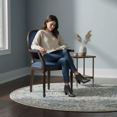 Estilo clásico Nuevo comedor Silla de asiento acolchado Silla con reposabrazos Mobiliario