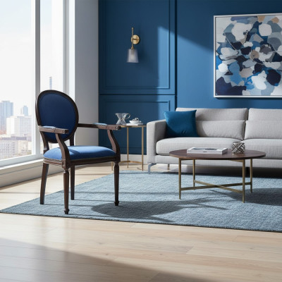 Estilo clásico Nuevo comedor Silla de asiento acolchado Silla con reposabrazos Mobiliario