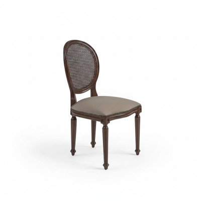 Diseño silla comedor Estilo Clásico Asiento tapizado Mobiliario Madera Silla