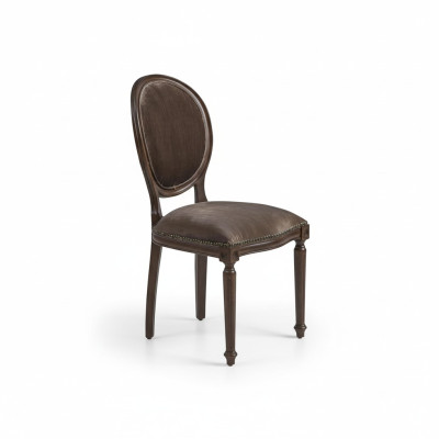 Diseñador de lujo Silla clásica de comedor Sillas Asiento Asiento tapizado Madera