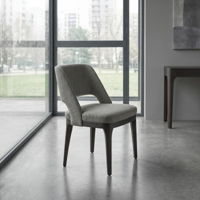 Silla gris de lujo de diseñador para comedor, asiento tapizado moderno, mobiliario.