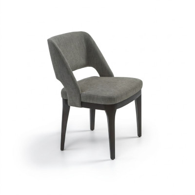 Silla gris de lujo de diseñador para comedor, asiento tapizado moderno, mobiliario.