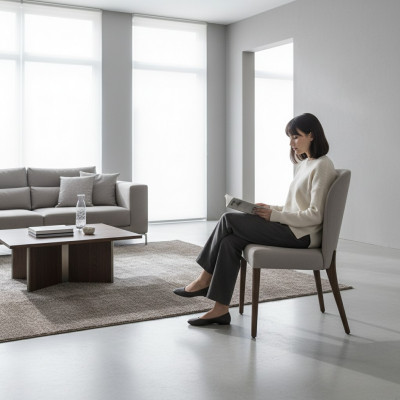 Diseño de silla gris Muebles de lujo Nuevos muebles de comedor Estilo moderno de sillas