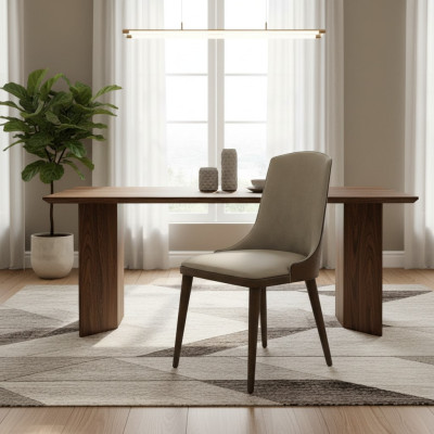Diseño de lujo Silla tapizada Silla de comedor Asiento Muebles de comedor Madera Nuevo