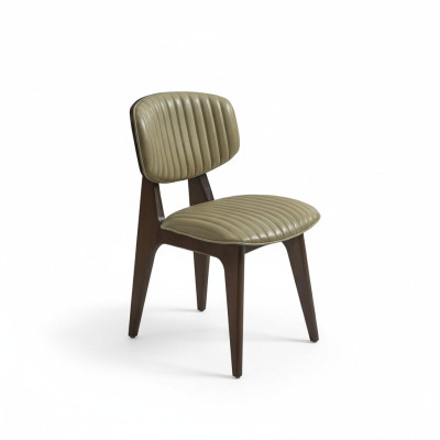 Silla de comedor moderna tapizada diseño de madera para sala de estar.