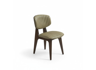 Silla de comedor moderna tapizada diseño de madera para sala de estar.