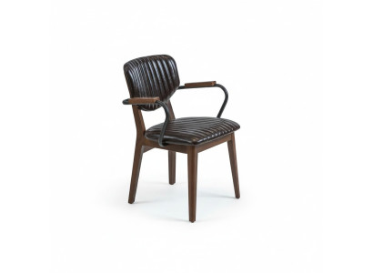 Silla de lujo con apoyabrazos Silla de comedor Muebles Asiento tapizado Moderno Decoración