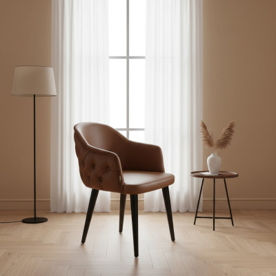 Silla Chesterfield con reposabrazos Diseñador Comedor Moderno Mobiliario