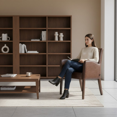Diseño de silla de salón comedor silla tapizada con reposabrazos sillón nuevo