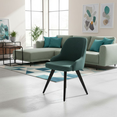 Silla de diseñador moderno para el comedor de lujo, nueva silla con asiento acolchado.
