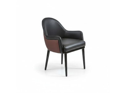 Silla negra con brazos moderna Comedor de lujo Tapizado