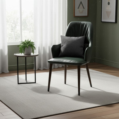 Silla con apoyabrazos moderna de lujo, silla con apoyabrazos de diseñador con asiento tapizado.