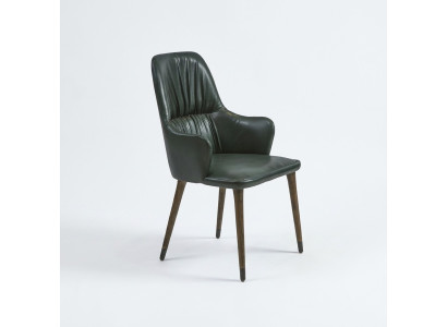 Silla con apoyabrazos moderna de lujo, silla con apoyabrazos de diseñador con asiento tapizado.