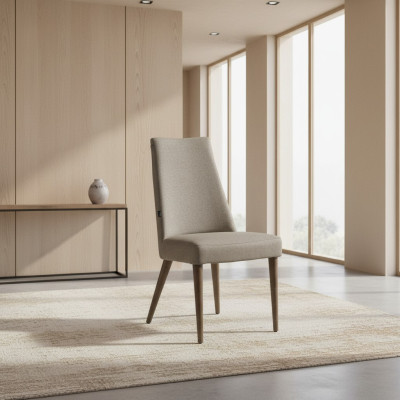 Silla de madera con asiento de tela silla de comedor nueva muebles de diseñador de lujo sillas