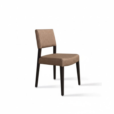 Silla de diseñador tapizada en tela de lujo, mobiliario de comedor.