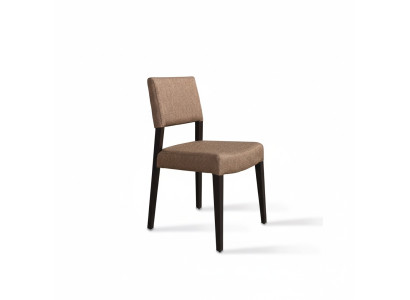Silla de diseñador tapizada en tela de lujo, mobiliario de comedor.