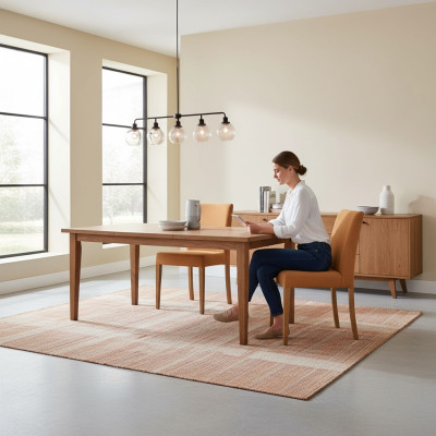 Mueble de lujo Silla moderna Marrón Nueva Silla de madera Diseño de comedor