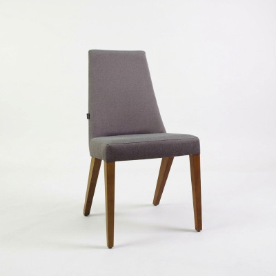 Silla gris de lujo moderna para comedor, diseño de silla de madera nueva.