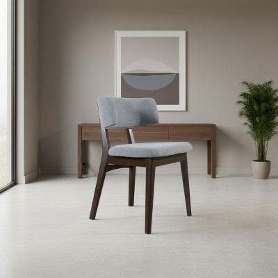 Silla de madera moderna gris Diseño de silla nuevo para comedor Mobiliario de diseñador
